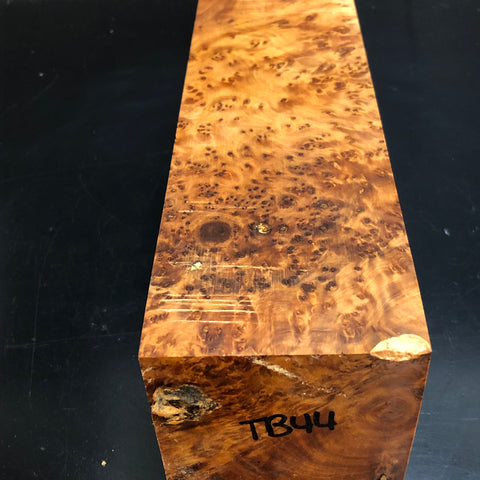 3"x3"x12" Thuya Burl Wood Spindle Turning Blank (#0044)