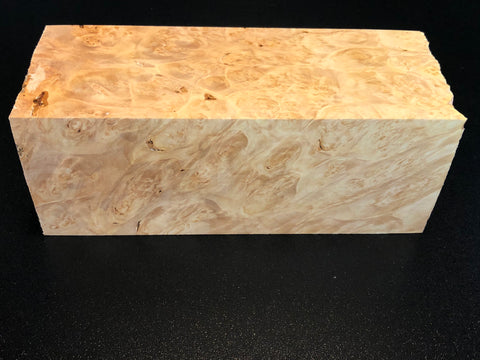 3"x3"x8" KD Maple Burl Wood Spindle Turning Blank (#00534)