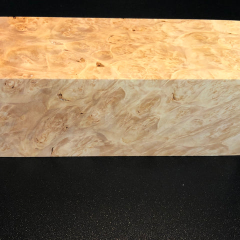 3"x3"x8" KD Maple Burl Wood Spindle Turning Blank (#00534)