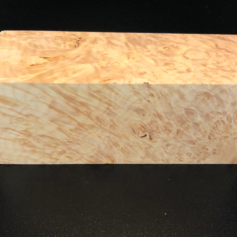 3"x3"x8" KD Maple Burl Wood Spindle Turning Blank (#00535)