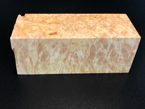 3"x3"x8" KD Maple Burl Wood Spindle Turning Blank (#00537)