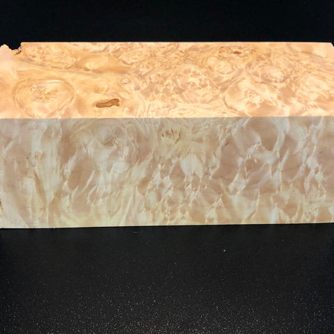 3"x3"x8" KD Maple Burl Wood Spindle Turning Blank (#00537)