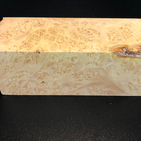 3"x3"x8" KD Maple Burl Wood Spindle Turning Blank (#00538)