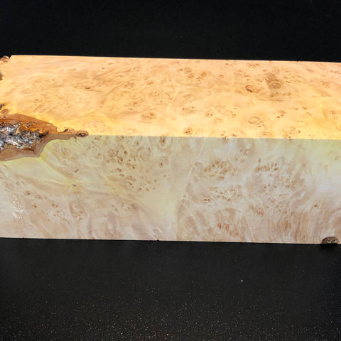 3"x3"x8" KD Maple Burl Wood Spindle Turning Blank (#00533)