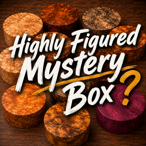 Highly Figured Mystery Box of Bowl Blanks $350+ dollar value and free shipping! Burls and Figured Woods! Satisfaction Guranteed! Some burls may be green