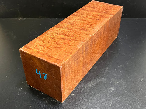 4"x4"x12" KD Pomelle Sapele Wood Spindle Turning Blank (#0047)