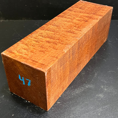 4"x4"x12" KD Pomelle Sapele Wood Spindle Turning Blank (#0047)