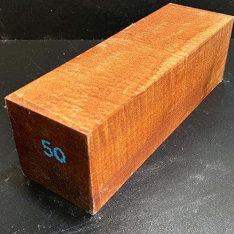 4"x4"x12" KD Pomelle Sapele Wood Spindle Turning Blank (#0050)