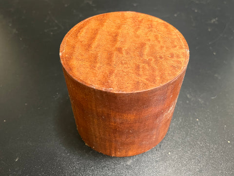 4"x4" KD Pomelle Sapele Wood Bowl Turning Blank (#0042)