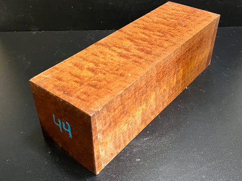 4"x4"x12" KD Pomelle Sapele Wood Spindle Turning Blank (#0044)