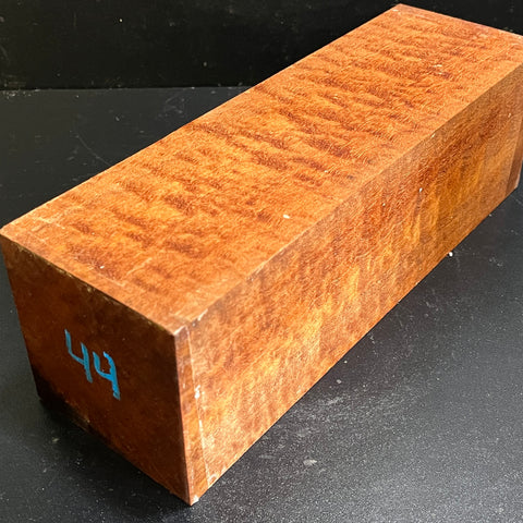 4"x4"x12" KD Pomelle Sapele Wood Spindle Turning Blank (#0044)