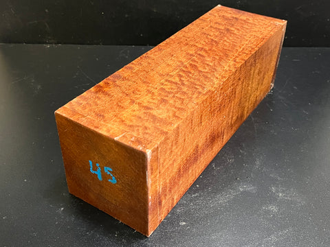 4"x4"x12" KD Pomelle Sapele Wood Spindle Turning Blank (#0045)