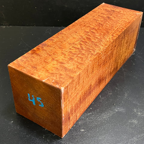 4"x4"x12" KD Pomelle Sapele Wood Spindle Turning Blank (#0045)