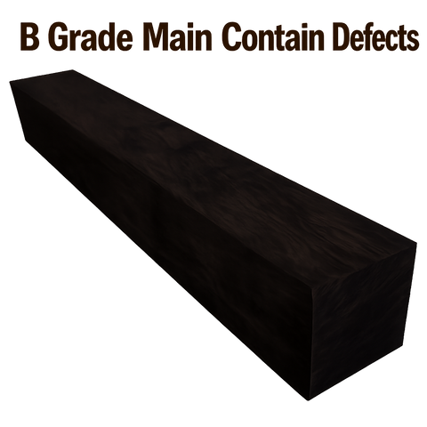 1.5"x1.5"x11"-12" KD B Grade African Blackwood Spindle Blanks May contain Defects