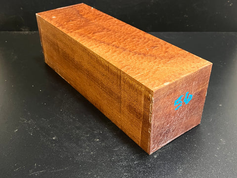 4"x4"x12" KD Pomelle Sapele Wood Spindle Turning Blank (#0056)