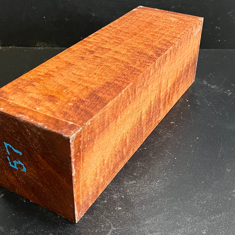 4"x4"x12" KD Pomelle Sapele Wood Spindle Turning Blank (#0057)