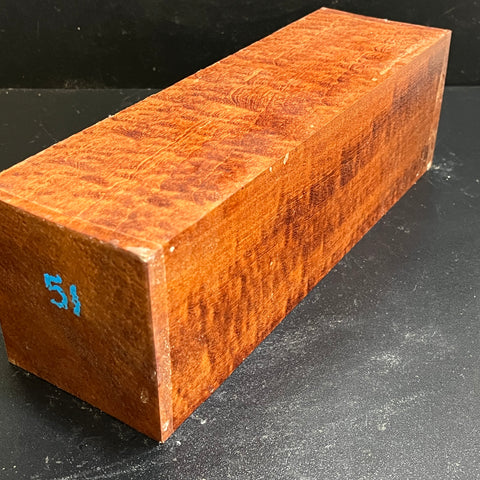 4"x4"x12" KD Pomelle Sapele Wood Spindle Turning Blank (#0051)