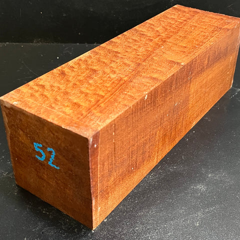 4"x4"x12" KD Pomelle Sapele Wood Spindle Turning Blank (#0052)