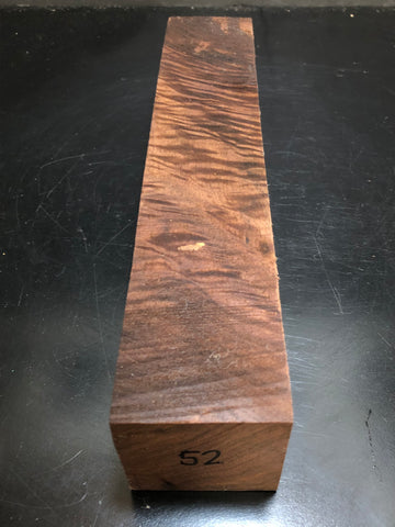 2"x2"x12" KD Figured Walnut Wood Spindle Turning Blank (#0052)