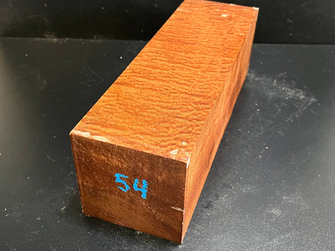 4"x4"x12" KD Pomelle Sapele Wood Spindle Turning Blank (#0054)