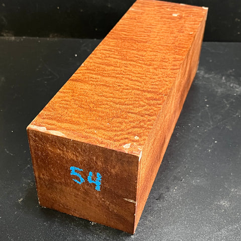 4"x4"x12" KD Pomelle Sapele Wood Spindle Turning Blank (#0054)