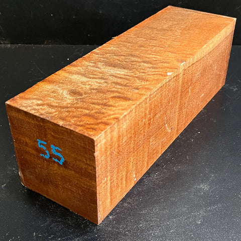 4"x4"x12" KD Pomelle Sapele Wood Spindle Turning Blank (#0055)