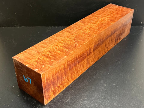 4"x4"x18" KD Pomelle Sapele Wood Spindle Turning Blank (#0067)