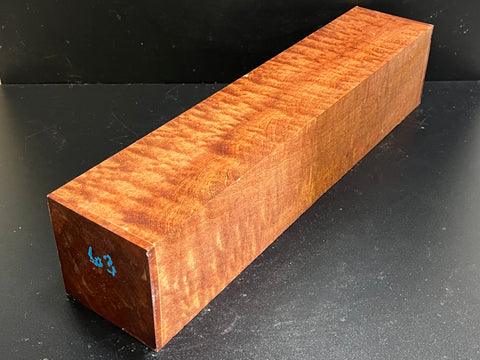 4"x4"x18" KD Pomelle Sapele Wood Spindle Turning Blank (#0063)