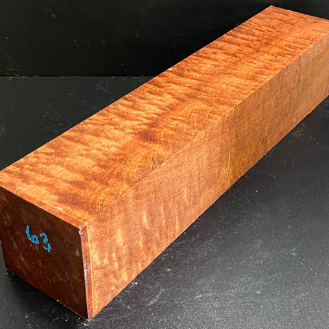 4"x4"x18" KD Pomelle Sapele Wood Spindle Turning Blank (#0063)