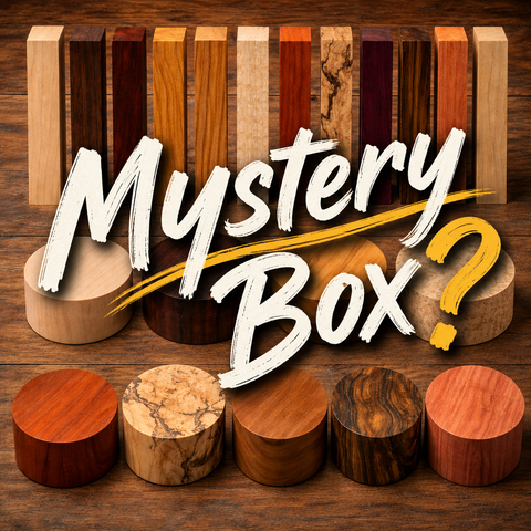 Mystery Box of Bowl & Spindle Blanks $350+ dollar value and free shipping! All KD Exotics and Domestics Satisfaction Guranteed!