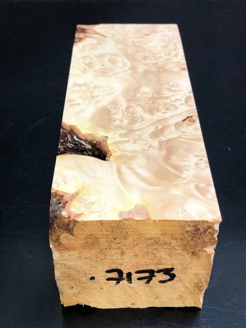 3"x3"x8" KD Maple Burl Wood Spindle Turning Blank (#00173)