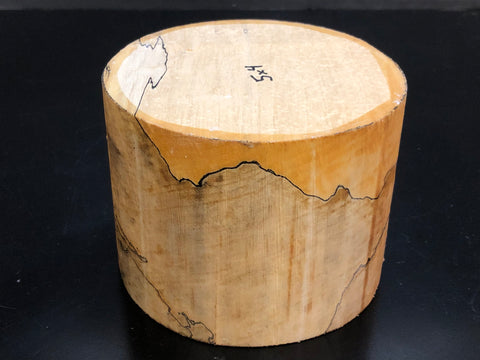 5"x4" KD Spalted Hard Maple Wood Bowl Turning Blank (#0074)