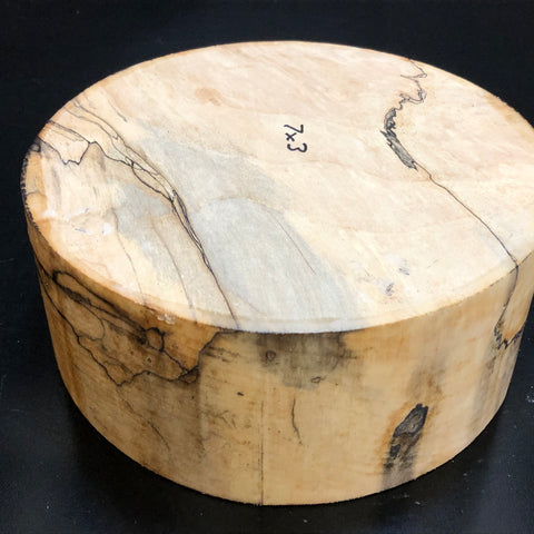 7"x3" KD Spalted Hard Maple Wood Bowl Turning Blank (#00109)