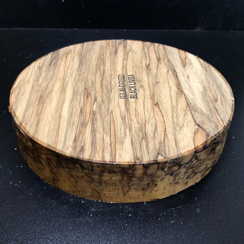 9"x2" KD Exhibition Grade Black Limba Wood Bowl Turning Blank (#00853)