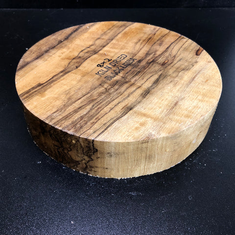 8"x2" KD Figured Black Limba Wood Bowl Turning Blank (#00882)