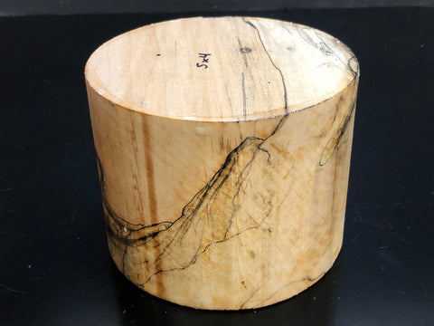 5"x4" KD Spalted Hard Maple Wood Bowl Turning Blank (#0081)