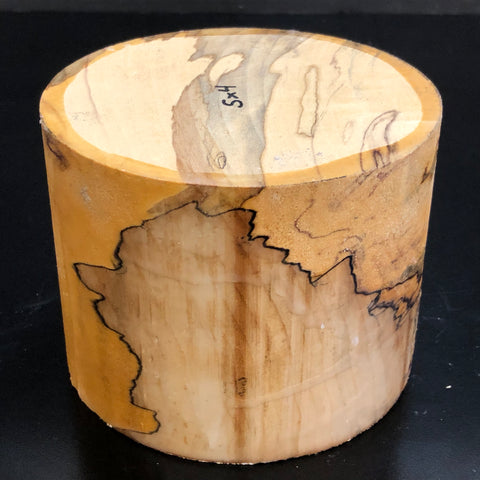 5"x4" KD Spalted Hard Maple Wood Bowl Turning Blank (#0085)