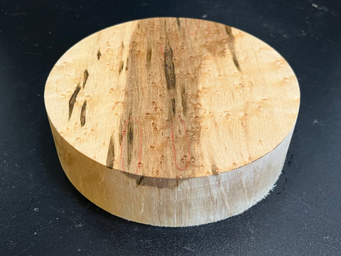 7"x2" KD Exhibition Grade Birdseye Maple Wood Bowl Turning Blank (#00907)