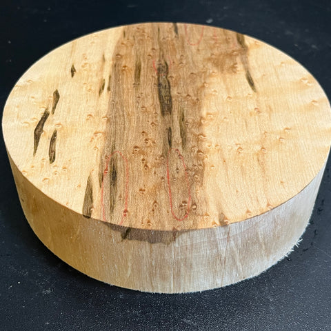 7"x2" KD Exhibition Grade Birdseye Maple Wood Bowl Turning Blank (#00907)