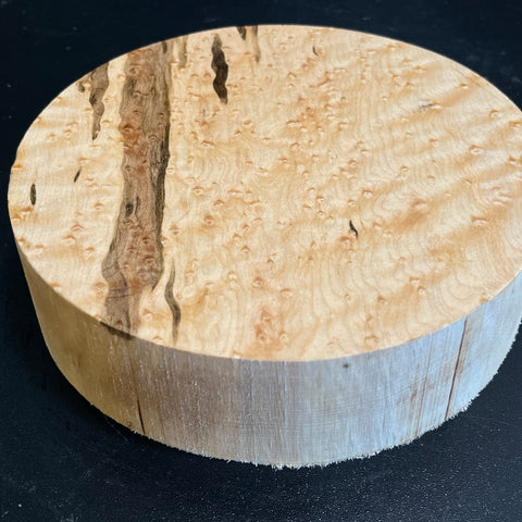 7"x2" KD Exhibition Grade Birdseye Maple Wood Bowl Turning Blank (#00911)