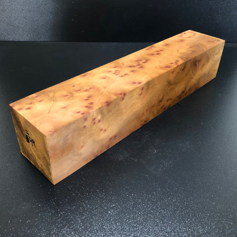 2.5"x2.5"x12.25" Camphor Burl Wood Spindle Turning Blank (#00499)