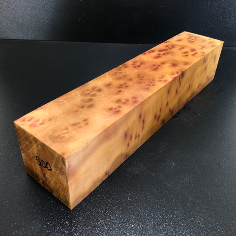 2.5"x2.5"x12.25" Camphor Burl Wood Spindle Turning Blank (#00500)