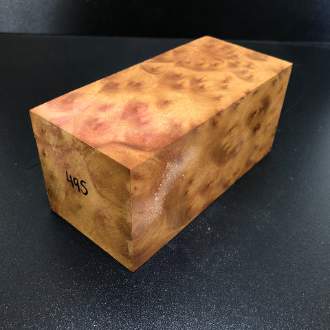 2.75"x2.75"x6" Camphor Burl Wood Spindle Turning Blank (#00495)