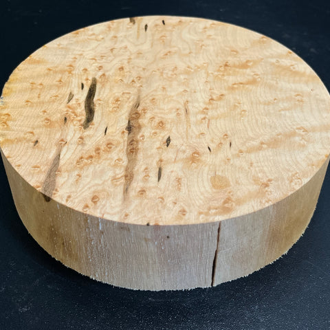 7"x2" KD Exhibition Grade Birdseye Maple Wood Bowl Turning Blank (#00902)