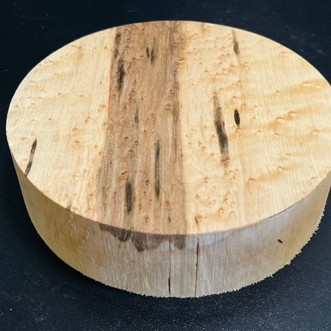 7"x2" KD Exhibition Grade Birdseye Maple Wood Bowl Turning Blank (#00903)