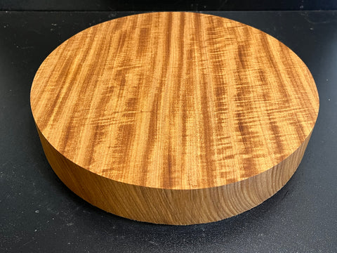 11"x2" KD Figured Afromosia Wood Bowl Turning Blank (#00918)