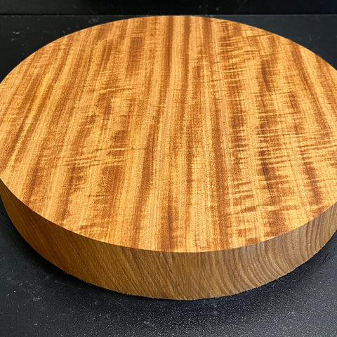 11"x2" KD Figured Afromosia Wood Bowl Turning Blank (#00918)
