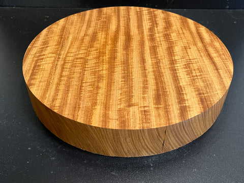 11"x2" KD Figured Afromosia Wood Bowl Turning Blank (#00919)