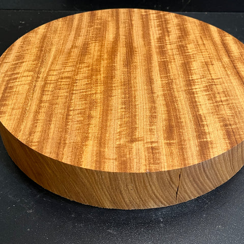 11"x2" KD Figured Afromosia Wood Bowl Turning Blank (#00919)