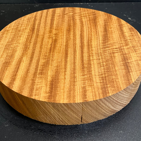 10"x2" KD Figured Afromosia Wood Bowl Turning Blank (#00920)
